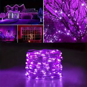 10m 100LED-3m30LED 요정 빛 AA 배터리 전원, 보라색 구리 라인 빛, 침실, 크리스마스, 파티 장식에 적합