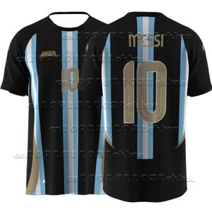 2025 특별히 디자인 된 어린이 소년과 소녀의 No.10 스포츠 셔츠 여름 MESSI 남성과 여성을위한 패션 캐주얼 티셔츠
