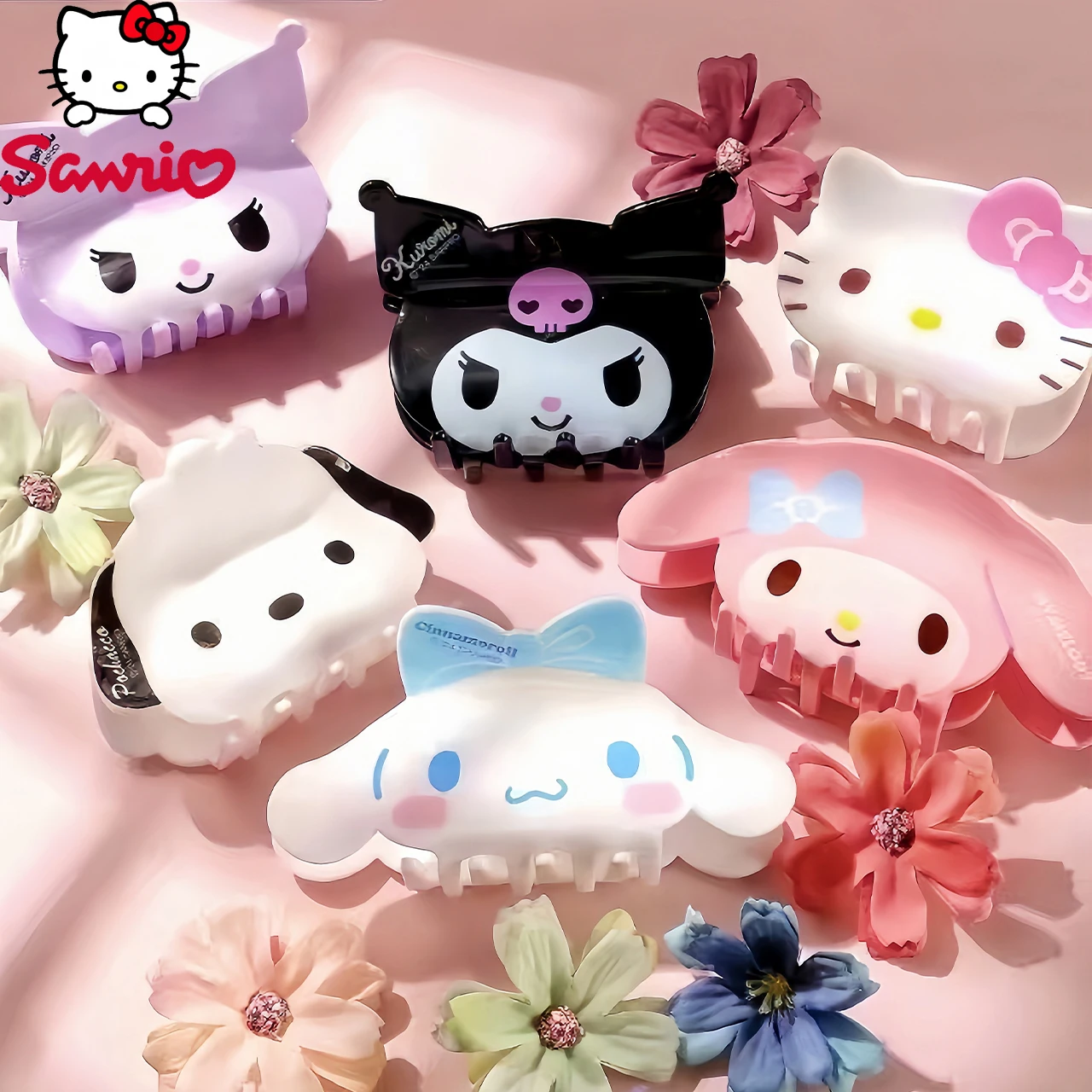 SANRIO 1pcs 브랜드의 새로운 만화 귀여운 헤어 클립핑크 액세서리 헤어 발톱, cpuppies 동물 헤어 클립, 가족을위한 완벽한 선물