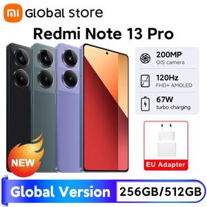 새로운 글로벌 버전 샤오미 레드미 노트 13 프로 4G 스마트폰 MTK Helio G99-울트라 6.67인치 AMOLED 디스플레이 67W 터보 충전 5000mAh