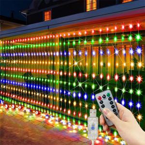 크리스마스 홈 데코 3/4/6M 페스툰 LED 커튼 조명 창문 장식 USB 8가지 모드 라이트 스트링 웨딩 파티