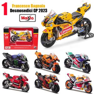 Maisto 1:18 새로운 2023 Ducati Lenovo 팀 # 1 Bagnaia 챔피언 모토 GP 레이싱 주조 합금 오토바이 모델 컬렉션 선물 장난감