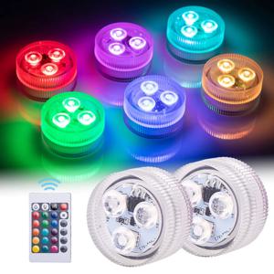 RGB LED 무드등 16색 리모컨 컵 병 램프 수영장 어항 꽃병 파티 장식용 발광 소품