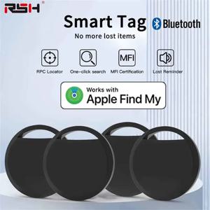 4팩 블랙 스마트 태그(IOS만 해당), Apple Find My와 함께 작동(iOS만 해당), GPS 글로벌 포지셔닝 키 가방 자동차 지갑용 스마트 트래커