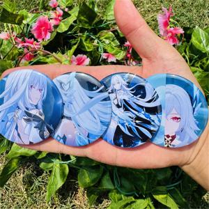 58mm 게임 Genshin Impact Khaenri'ah Void Star Skirk 코스프레 의상 배지 핀 SPTE Tinplate Brooch Prop