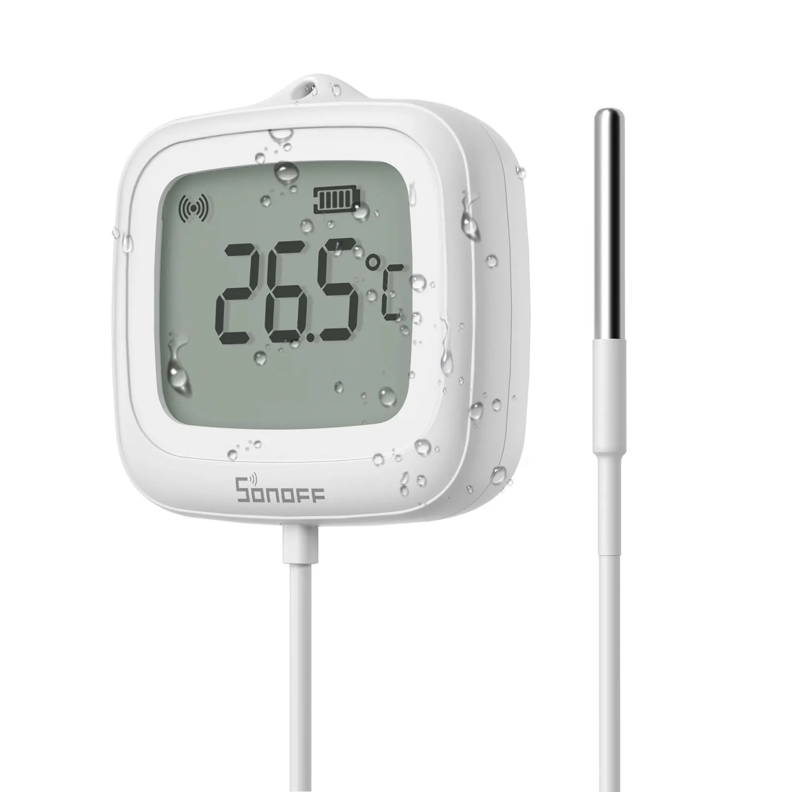 SONOFF SNZB-02LD IP65 지그비 LCD 스마트 홈 온도계 (프로브 포함, 수영장, 욕조, 어항, 액체용) Sonoff 지그비 허브 필요