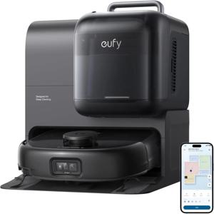 빠른 배송 eufy E28 옴니 로봇 진공 및 물걸레 콤보, 하이드로젯 시스템, 카펫용 휴대용 딥 클리너 포함, 20,000Pa 터보 Su