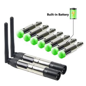 Dmx 512 컨트롤러 충전식 배터리 무선 수신기 무대 조명 효과에 대 한 2.4G Ism Dmx512 무선 송신기 수신기