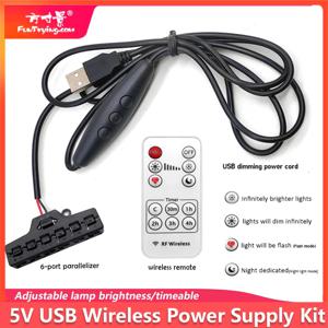 오리지널 USB 전원 공급 장치 세트, 디밍 타이밍 원격 제어, 무선 전원 공급 장치 시스템, 깜박이는 빛 모래 테이블 레이아웃, 5V, 12V