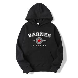 Vintage Barnes 1917 까마귀 Bucky Barnes 겨울 군인 후드 여성 후드 티셔츠 Tv 쇼 영감을받은 풀오버 슈퍼 히어로상의