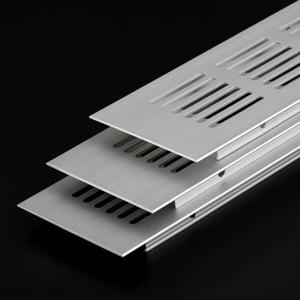 60mm 흰색 알루미늄 직사각형 캐비닛 옷장 에어 벤트 그릴, 환기 커버 플레이트 그릴 벤트 천공 시트, 1 피스