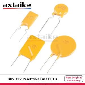 재설정 가능 퓨즈, PPTC, RUEF, RXEF, 0.5A, 1.1A, 1.35A, 1.6A, 3A, 4A, 5A, 6A, 8A, 9A, 50 100, 200, 500 mA, 0.1 0.25, 0.5, 0.75, 0.9, 2.5A, 30V, 72V, 10 개