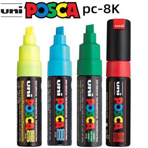 1-Pc Uni Posca 마커 펜 PC-8K POP 포스터 수성 광고/낙서 마커 8mm 펜촉 문자 밝고 다채로운 Plumone