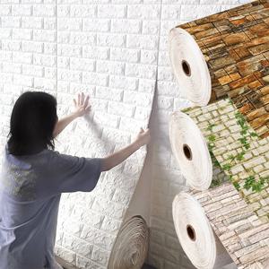 70cm * 100cm 3D 벽돌 패턴 벽 패널 벽지 DIY 방수 거실 침실 주방 배경 벽 스티커 장식