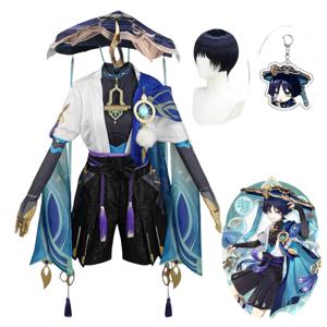 Scaramouche Kunikuzushi Balladeer Wanderer 코스프레 의상 정장 모자 할로윈 의상 만화 Cn을위한 애니메이션 의류