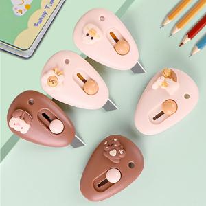 귀여운 만화 조약돌 휴대용 아트 나이프, 포장 풀기 익스프레스 나이프, 학생 미니 종이 나이프, 학교 사무실 절단 용품, 1 개