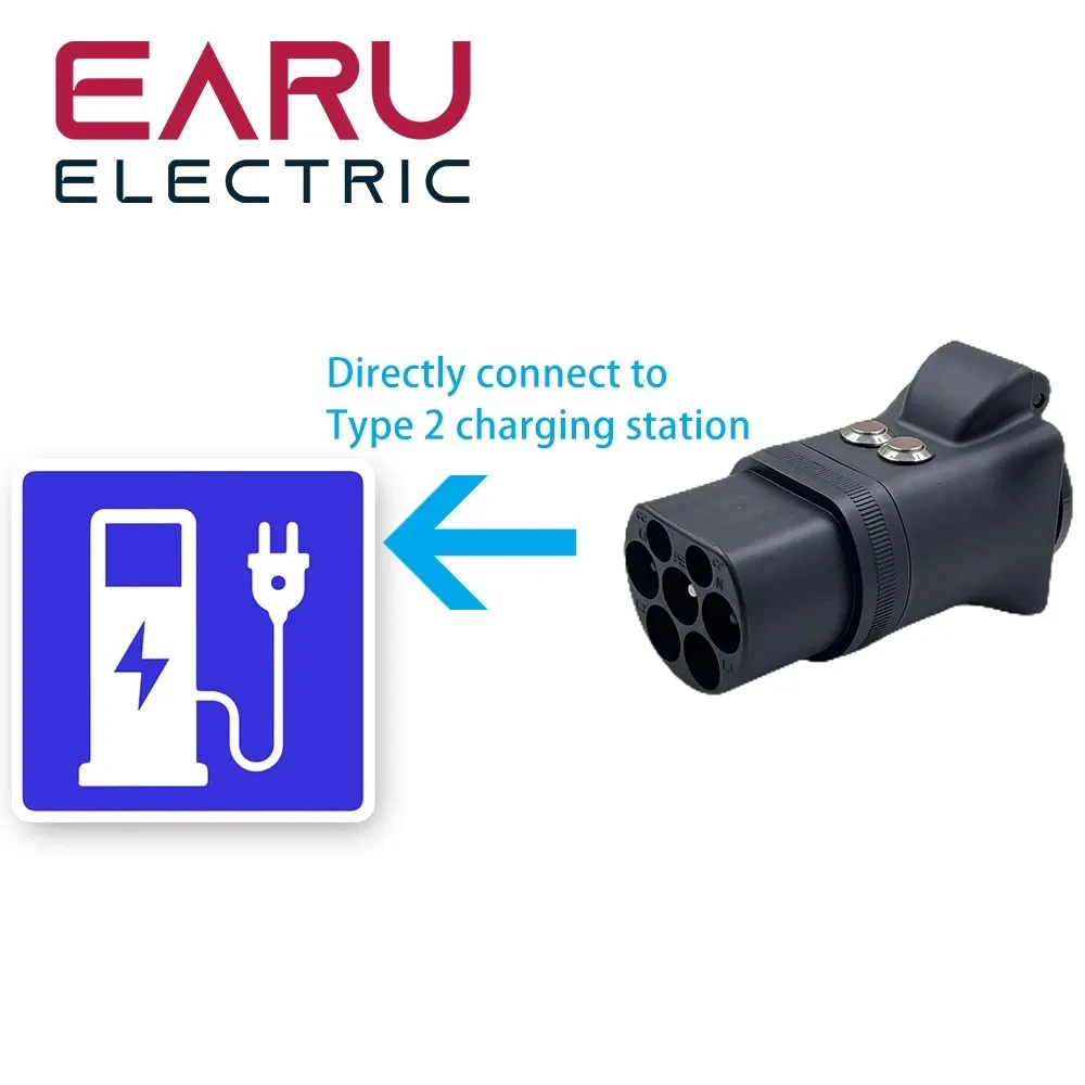 스위치 포함 EV 충전기 EV 커넥터 용 Schuko 소켓 EV 충전 어댑터에 새로운 휴대용 220V 유형 2 수 플러그