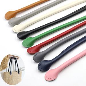 2pcs 40 50 60cm 가죽 손잡이 내구성 어깨 가방 분리형 벨트 잎 핸들 스트랩 DIY 수제 교체 핸드백 스트랩