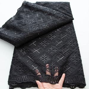 Balck 프랑스어 메쉬 레이스 원단 스팽글 아프리카 웨딩 드레스 A3724에 대한 고품질 나이지리아 프랑스어 수 놓은 얇은 명주 그물 레이스 원단