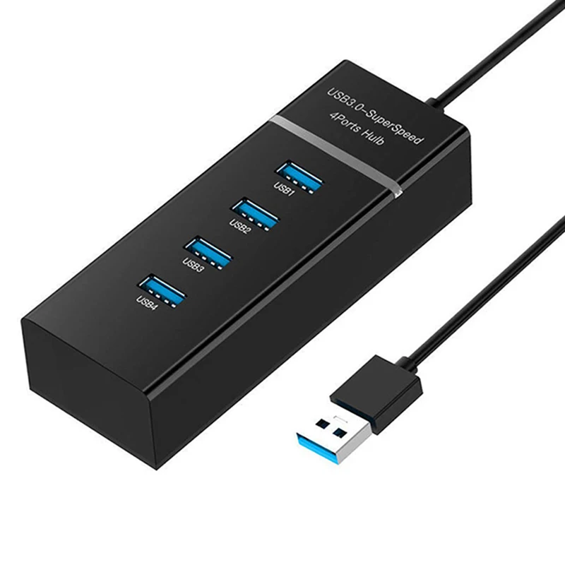 USB 3.0 허브 고속 LED 1 ~ 4 포트 케이블 분배기 USB 데이터 전송 확장기 전화 충전 도크 다중 어댑터