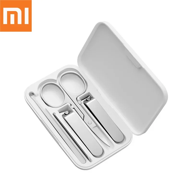 원래 Xiaomi Mijia 매니큐어 손톱깎이 페디큐어 세트 휴대용 여행 위생 키트 스테인레스 스틸 네일 커터 도구 세트