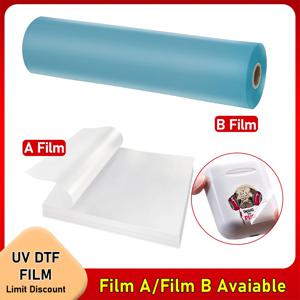 방수 UV DTF 필름 접착 전사 스티커, 라미네이팅 기계 전사 스티커, A3 A4 UV 프린터용 UV DTF AB 필름