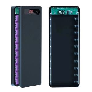 8/10*18650 보조베터리 케이스 배터리 홀더 iPhone Xiaomi Huawei 18650 배터리 케이스 용 휴대용 듀얼 USB 유형 C 충전 쉘