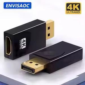 DisplayPort-HDMI 어댑터 4K, PC 및 노트북용 DP-HDMI 호환 변환기 – Ultra HD 비디오/오디오 지원