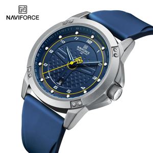 NAVIFORCE 캐주얼 석영 손목 시계 패션 방수 남성용 시계 스포츠 실리콘 스트랩 남성 빛나는 시계 Relogio Masculino