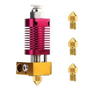 3세트 3D 프린터 압출기 핫엔드 +3 PCS 0.4MM MK8 노즐 CR-10, CR10, CR10S, Ender 3, Ender 3 Pro, Ender 5에 적합