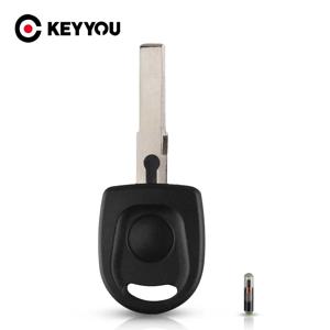 KEYYOU 자동차 점화 키 트랜스폰더 칩 ID48, 폭스바겐 스코다 시트 키 케이스, 언컷 블레이드 HU66 Fob, 신제품