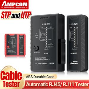 AMPCOM 네트워크 케이블 테스터, LAN 전화 와이어 테스터 도구, 네트워킹 도구, 이더넷 수리, RJ45, RJ11, RJ12, CAT5, CAT6, CAT7, CAT8