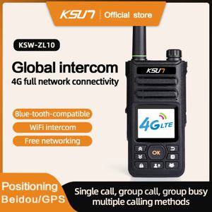 장거리 워키 토키 4g 네트워크 안드로이드 인터넷 Wifi ZELLO 앱과 호환 가능 100KM 글로벌 POC 라디오 방송국 KSUN ZL10