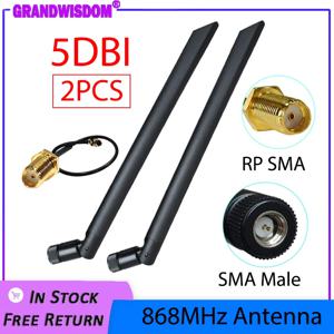 GWS 2p 5p 868MHz 915MHz 안테나 5dbi SMA 수 커넥터 GSM IOT 안테나 21cm RP-SMA/u.FL 피그테일 케이블 유형 1 4 CE OEM 도매