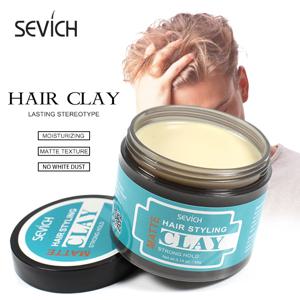 Sevich 80g 헤어 브러쉬 클레이 남성용 스트롱 홀드 헤어 스타일 마감 헤어 스타일링 클레이 머드 헤어 크림 리프레싱 헤어 왁스