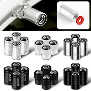 4pcs 금속 자동차 바퀴 타이어 밸브 스템 캡 커버 Mazda 3 6 Atenza Axela Demio CX3 CX5 MP MS RX8 CX-7 CX-9 용 자동차 액세서리