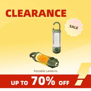 Clearance_LED 캠핑 랜턴 다기능 손전등 휴대용 슈퍼 밝은 토치 텐트 램프 후크가있는 비상 조명 Outdoo