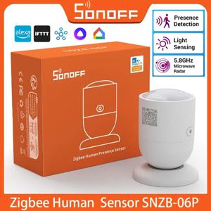SONOFF Zigbee 인간 존재 센서 SNZB-06P 존재 감지 광 감지 Google Alexa Alice 용 스마트 홈 자동화