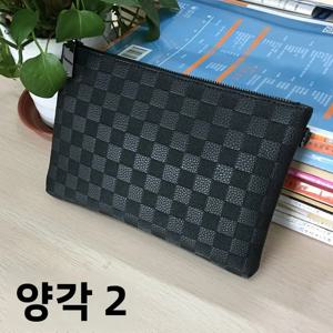 비즈니스 스타일 남자 핸드백 사회적 성격 나이트 클럽 클러치 지갑 봉투 모양 PU 가죽 부드러운 표면 지퍼 클로저