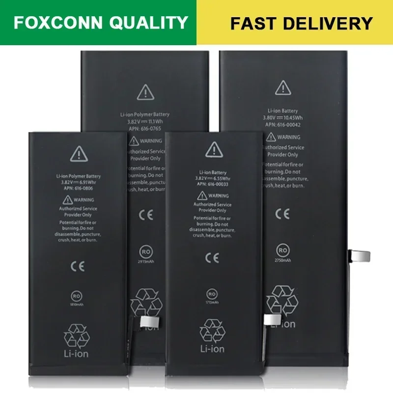 Apple 6 S 7 8 + 10 Plus X Xr Xs 11 12 13 14 Pro Max 교체 용 Bateria For iphone 7 배터리 용 고용량 전화 배터리