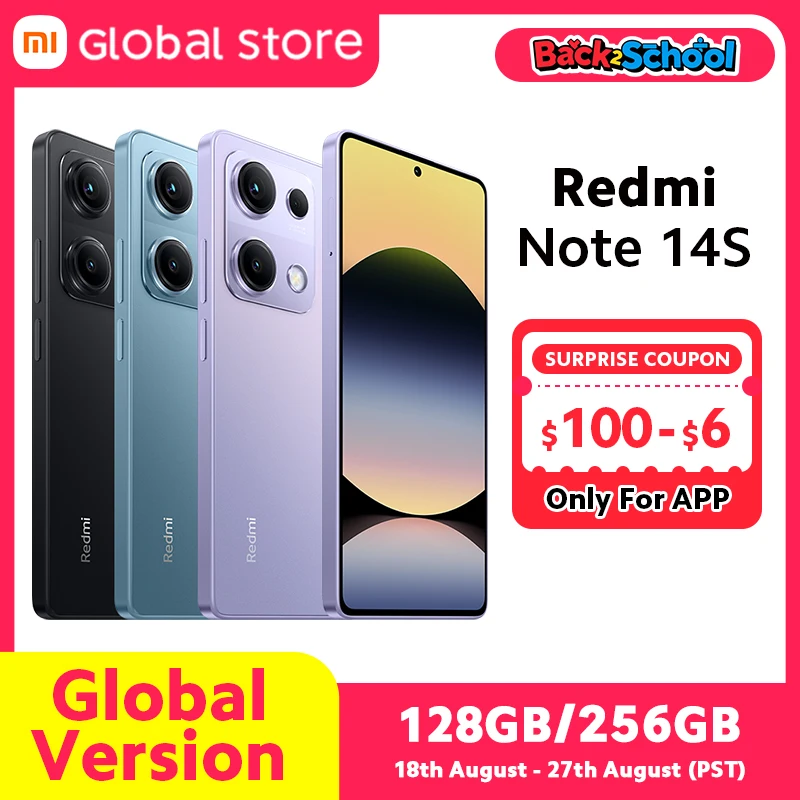 글로벌 버전 Redmi Note 14S MediaTek Helio G99 Ultra 200MP 프로급 Al 카메라 시스템 6.67