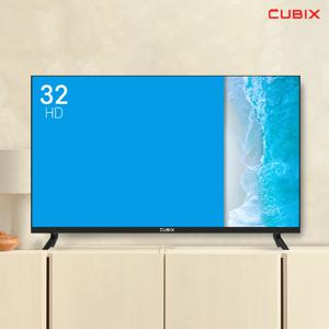 큐빅스 81cm 32인치 HD TV 고화질 에너지효율 1등급 제로베젤 스탠드형 벽걸이형 티비