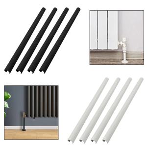 4pcs 라디에이터 파이프 커버 15*200mm 300mm 500mm 라디에이터 파이프 커버 블랙 화이트 라디에이터 파이프 커버 파이프 장식 커버