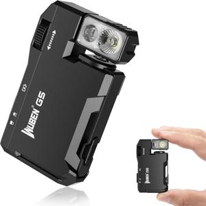 WUBEN G5 충전식 EDC 강력한 RGB 손전등, 400 루멘 휴대용 플랫 미니 손전등, 자기 키체인 라이트