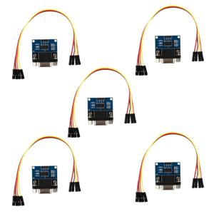 N75R-5X MAX3232 RS232 직렬 포트-TTL 변환기 모듈 DB9 커넥터(점프 케이블 20개 포함)