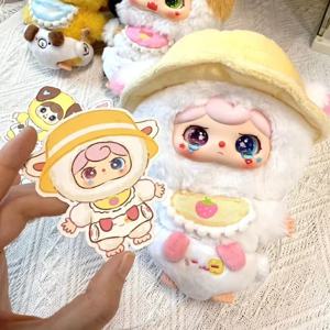 정품 새 아기 세 V2 동물 아기 유치원 시리즈 트렌디 블라인드 박스 장난감 귀여운 인형 신비한 장식 소녀 축제 선물