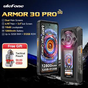 【세계 최초 공개】Ulefone Armor 30 Pro 5G 견고한 휴대전화 안드로이드 14 스마트폰 6.9