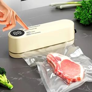 디지털 디스플레이 화면이 포함된 소형 USB 진공 밀봉기 세트, 식품 보존, 스낵, 고기 및 야채에 적합
