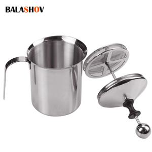 스테인레스 우유 Frother 400ML 더블 메쉬 우유 크리머 우유 거품 Cofffee 우유 계란 비터 주방 도구 커피 Mixe Frother