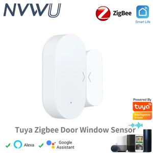 스마트 홈용 Tuya Zigbee 도어 센서 Alexa Google Home var SmartLife와 함께 도난 경보기 자동화 원격 제어 작업